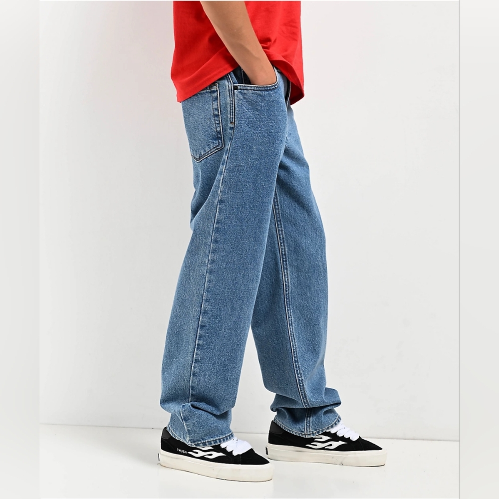 Empyre Kid's Loose Fit Blue Denim Skate Pants - Size 24